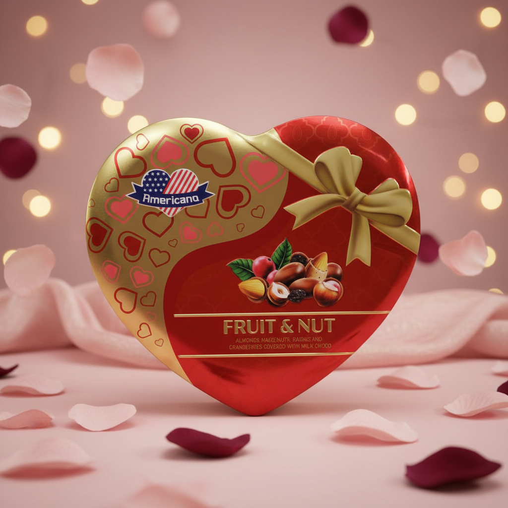 Americana Fruit & Nut Heart - Wrapped Branding